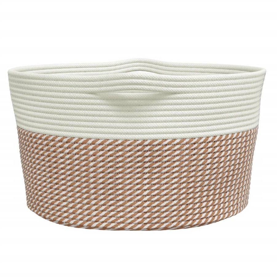 Opbergmand Ø Katoen En Wit 40 x 25 cm