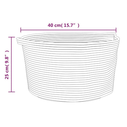 Opbergmand Ø Katoen En Wit 40 x 25 cm