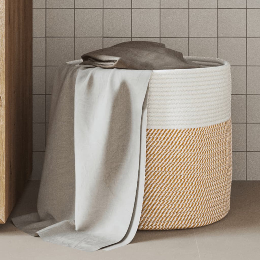 Opbergmand Ø Katoen En Wit 40 x 35 cm