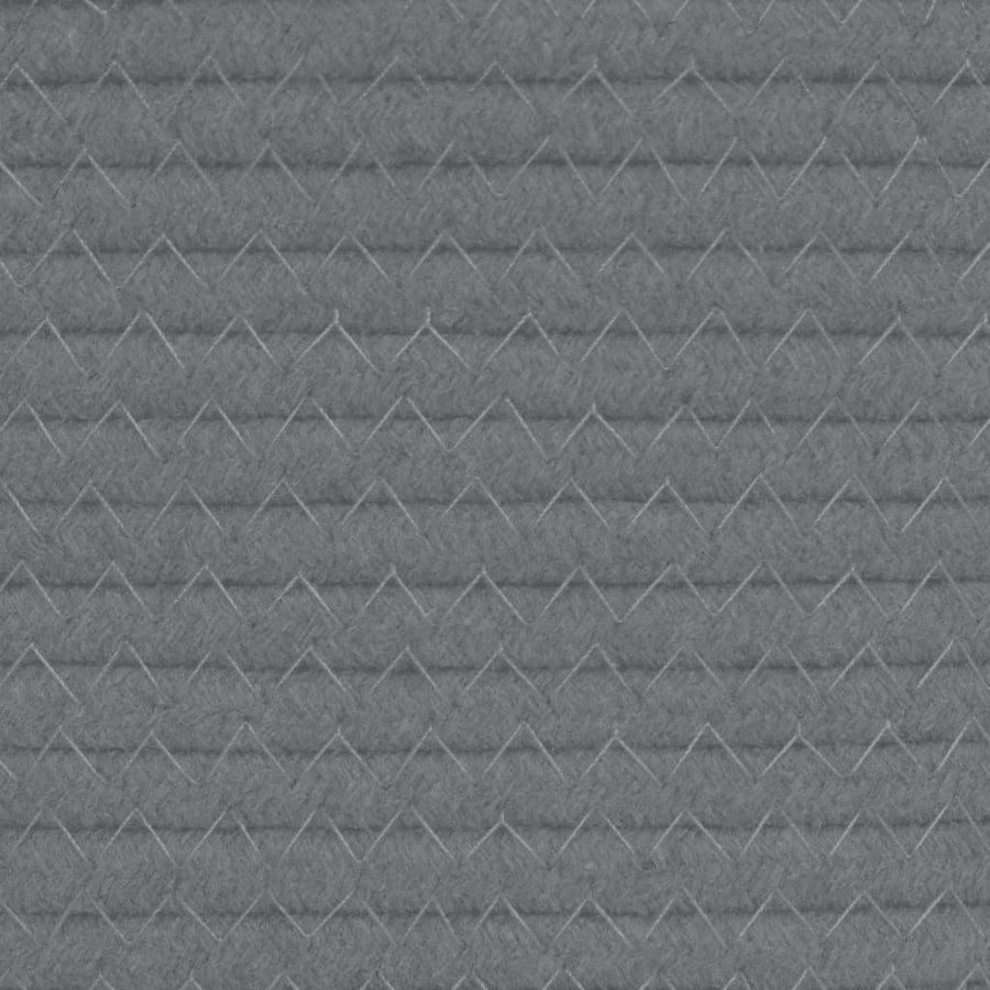 Wasmand Ø 55x36 cm katoen grijs en wit