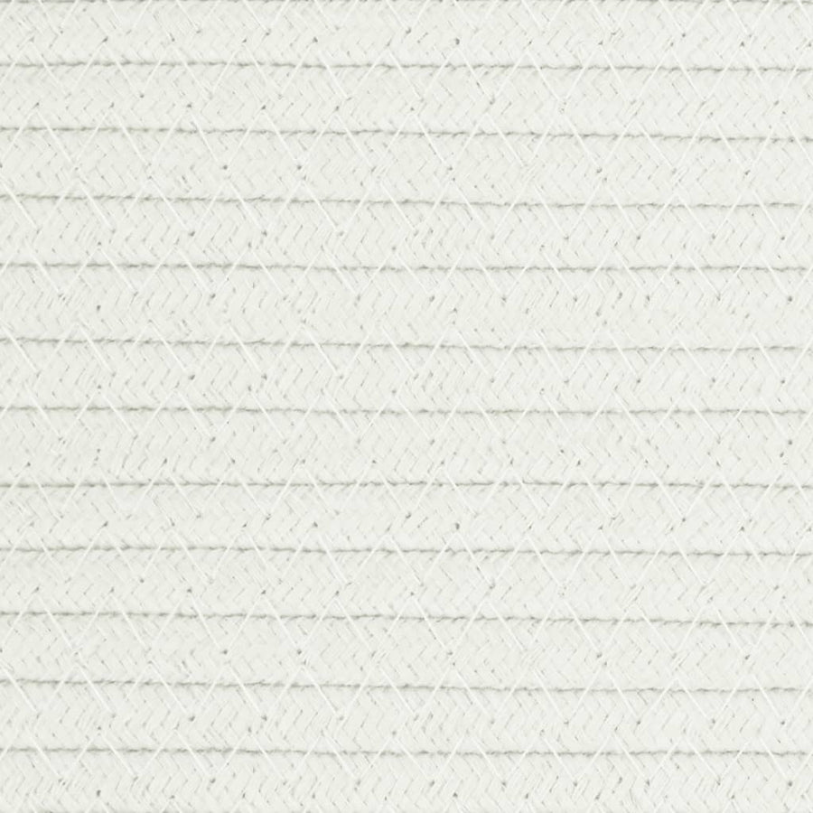 Wasmand Ø 55x36 cm katoen beige en wit