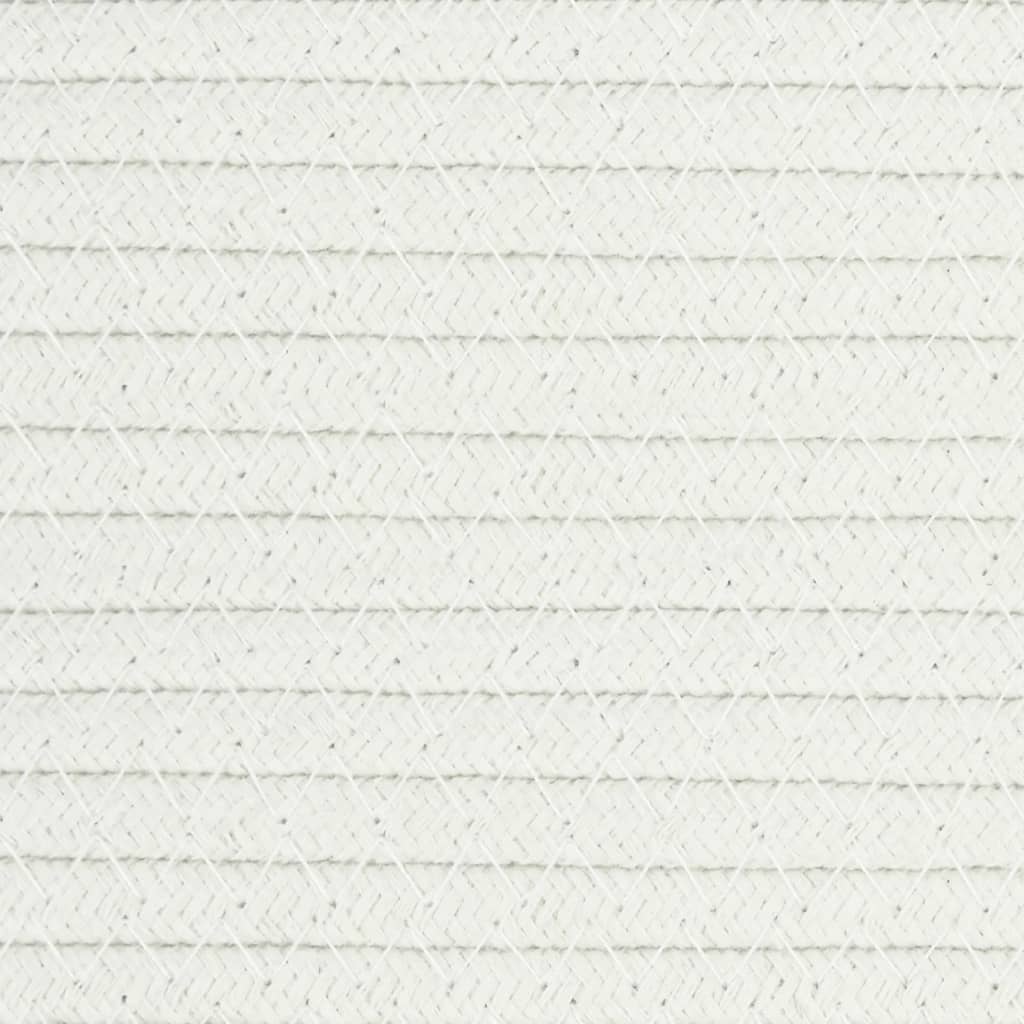 Wasmand Ø 60x36 cm katoen grijs en wit