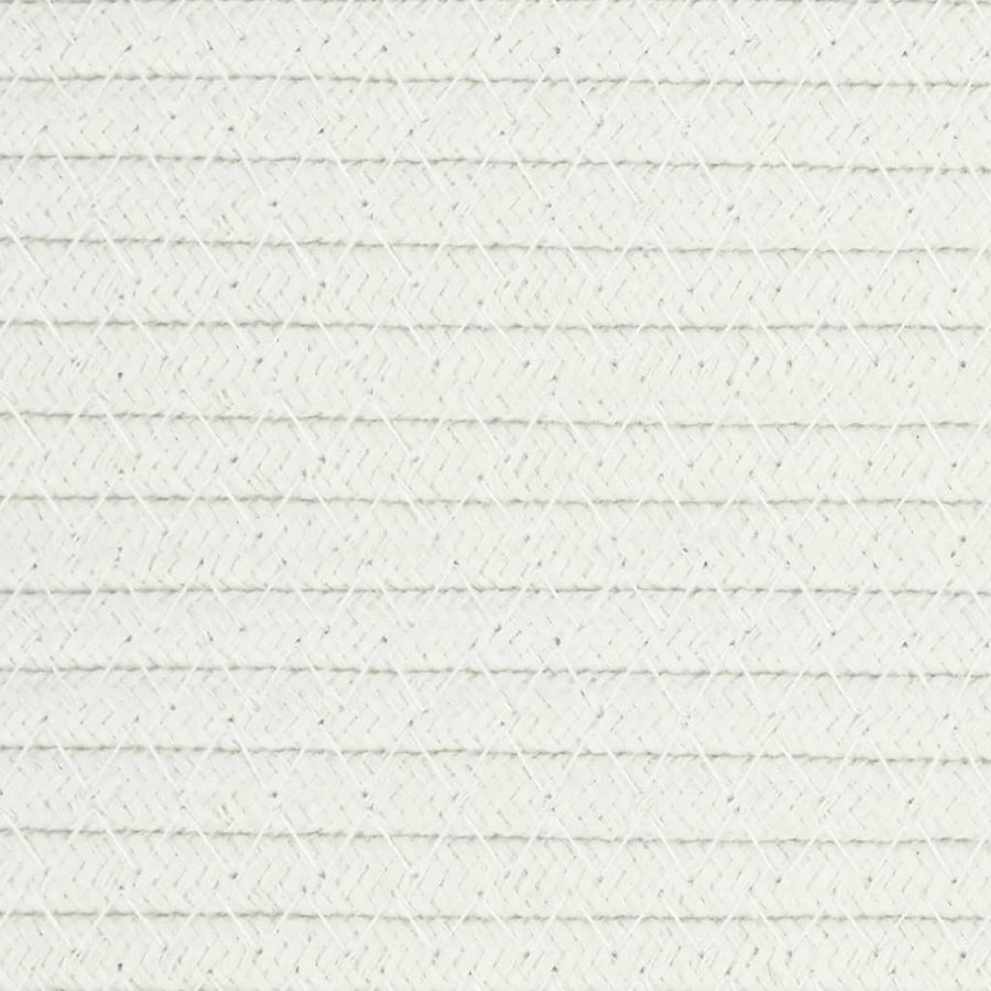 Wasmand Ø 60x36 cm katoen grijs en wit
