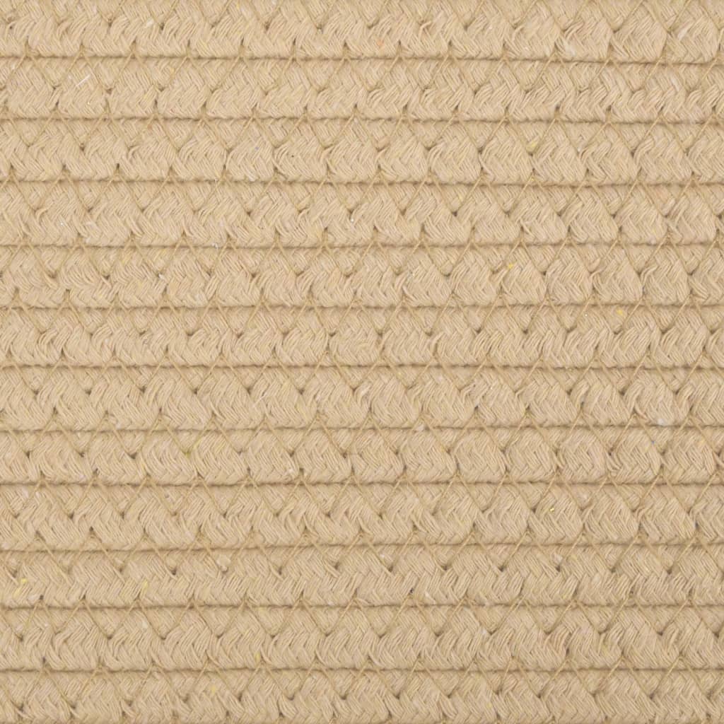 Wasmand Ø 60x36 cm katoen beige en wit