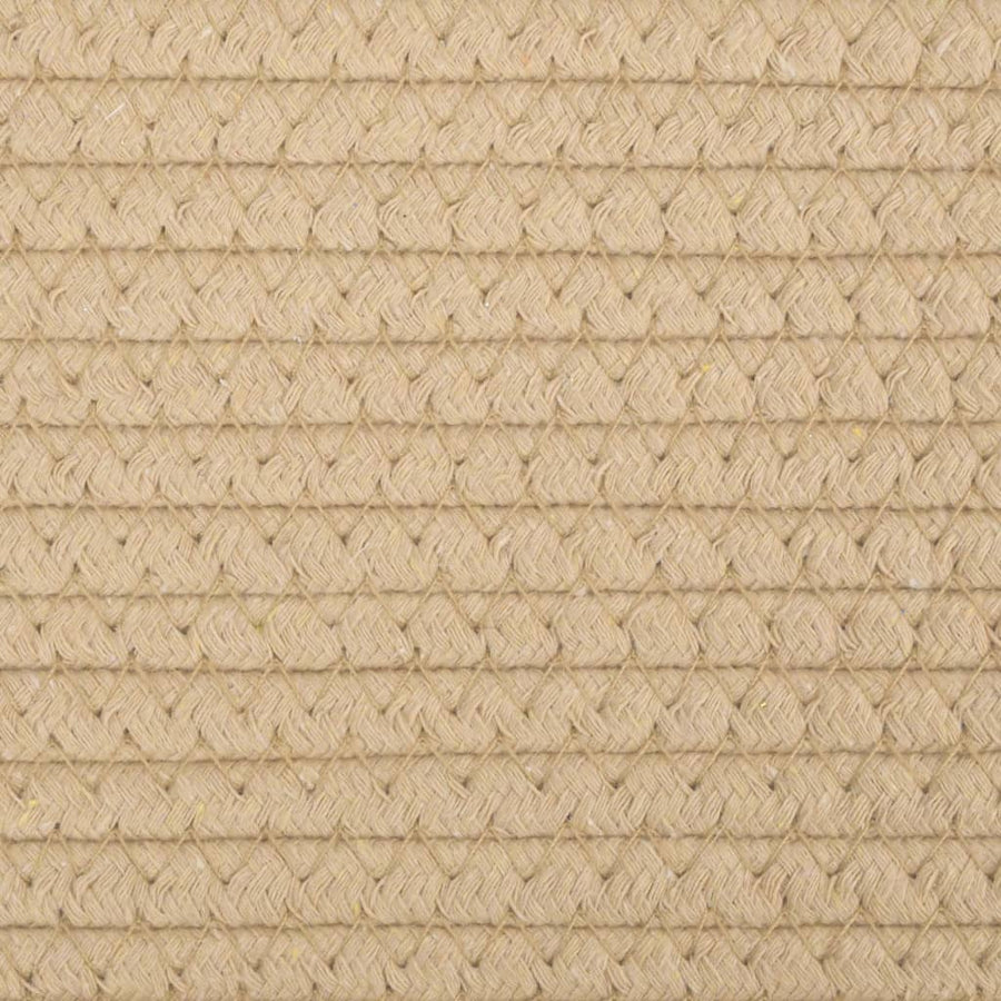 Wasmand Ø 60x36 cm katoen beige en wit