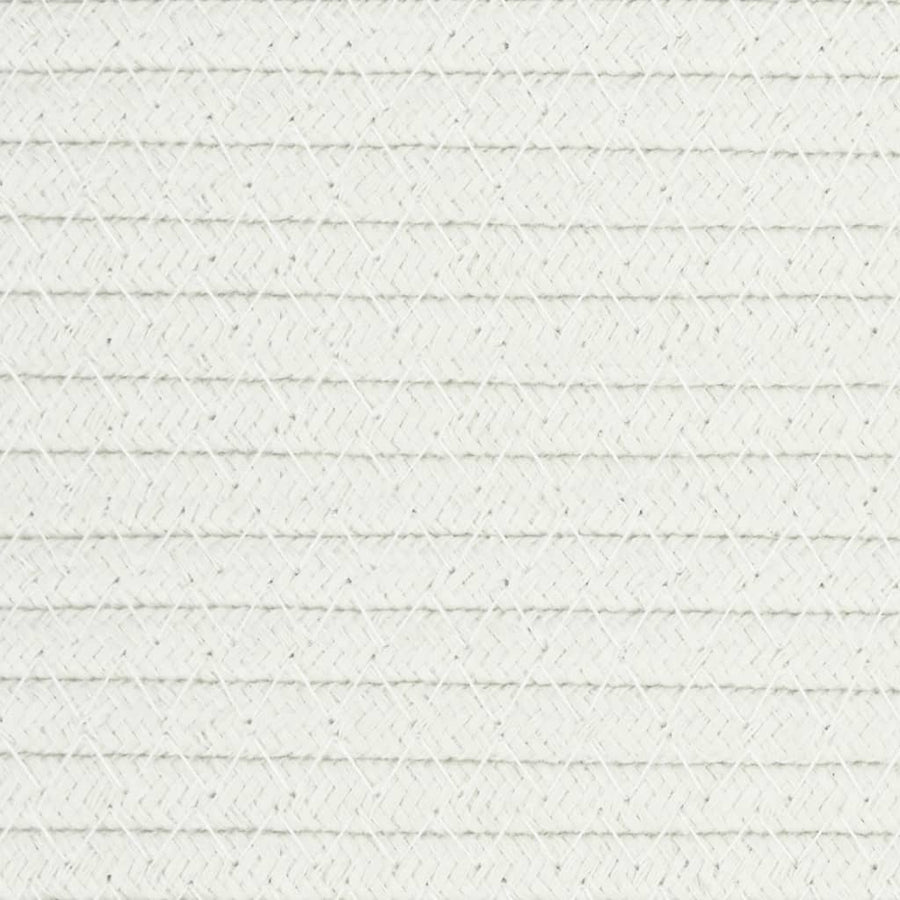Wasmand Ø 60x36 cm katoen beige en wit