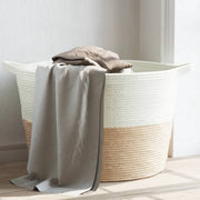Wasmand Ø 60x36 cm katoen beige wit