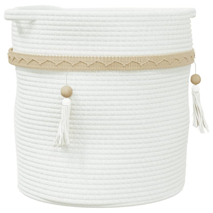 Opbergmand Ø 38X36 Cm Katoen Wit
