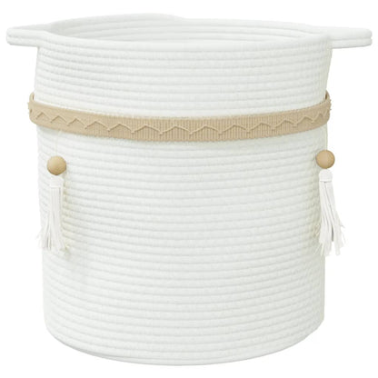 Opbergmand Ø 38X36 Cm Katoen Wit