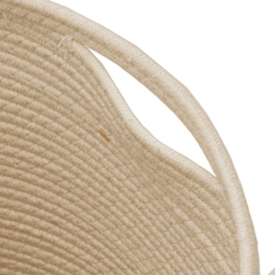 Opbergmand met deksel Ø 37x50 cm katoen zwart en beige