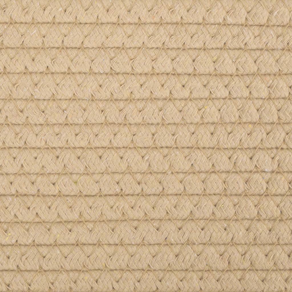 Opbergmand met deksel Ø 37x50 cm katoen zwart en beige