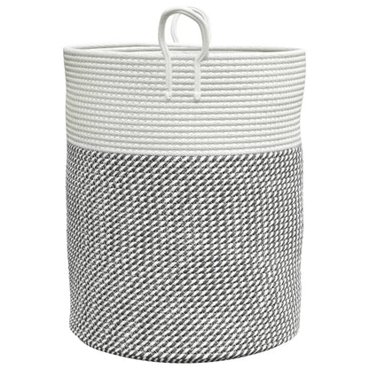 Opbergmand Ø Katoen En Wit 38 x 46 cm Grijs