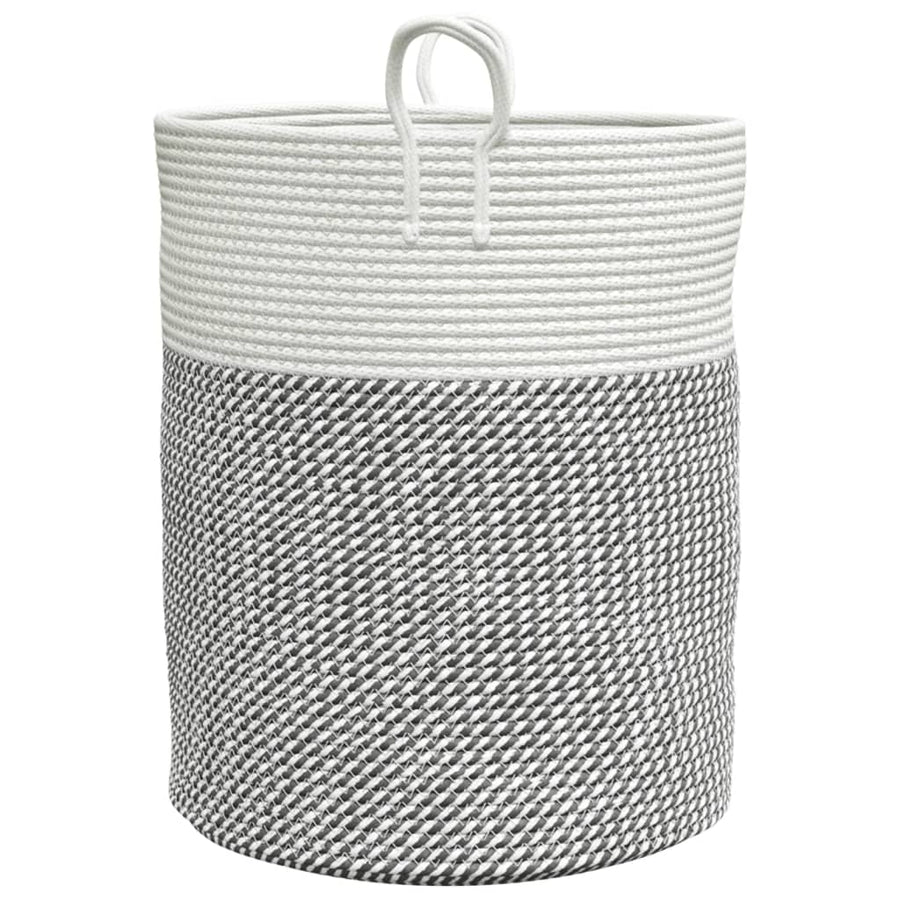 Opbergmand Ø Katoen En Wit 38 x 46 cm Grijs