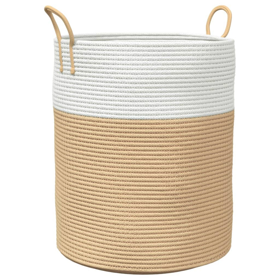 Opbergmand Ø Katoen En Wit 38 x 46 cm Beige