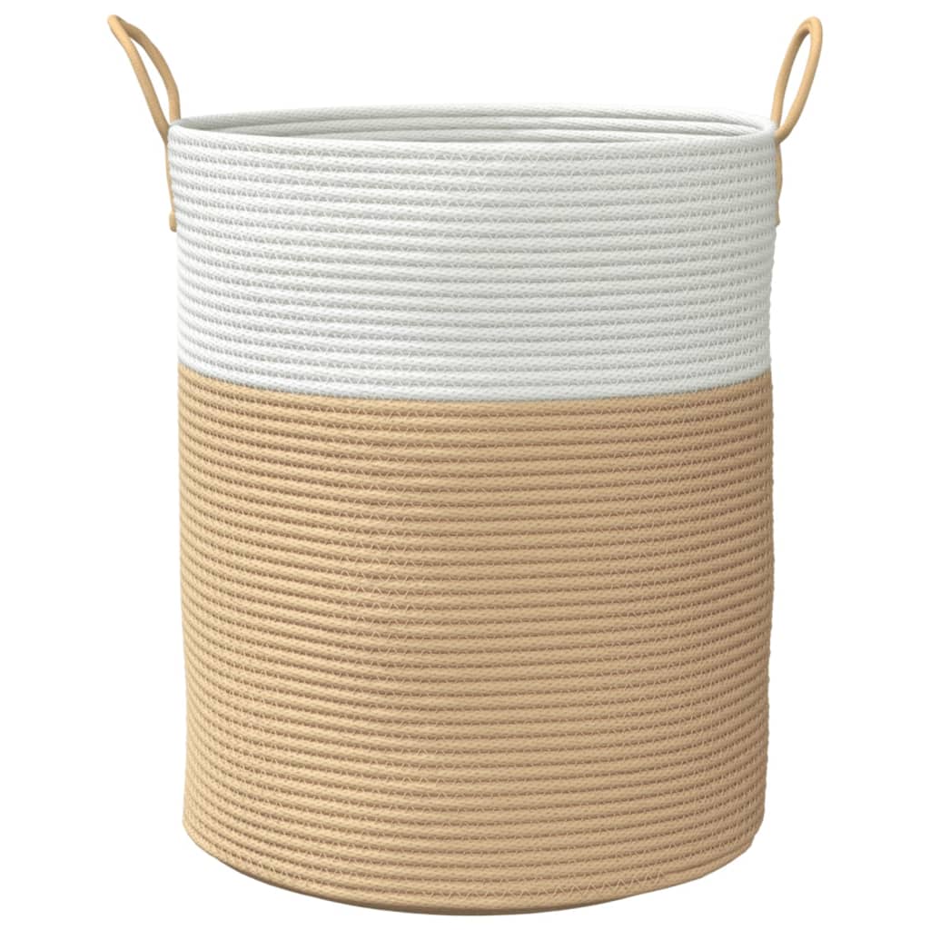 Opbergmand Ø Katoen En Wit 38 x 46 cm Beige