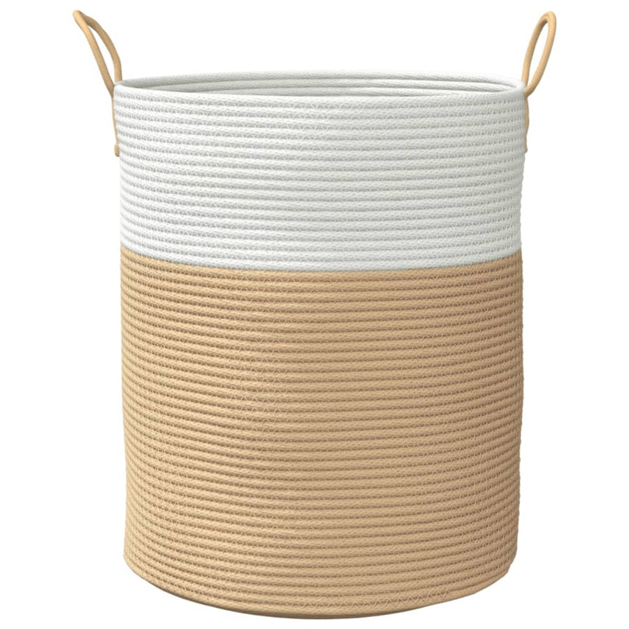 Opbergmand Ø Katoen En Wit 38 x 46 cm Beige