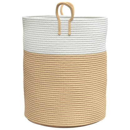 Opbergmand Ø Katoen En Wit 38 x 46 cm Beige