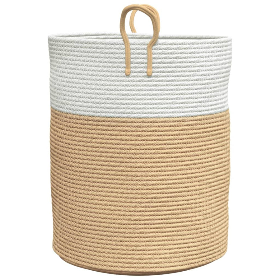 Opbergmand Ø Katoen En Wit 38 x 46 cm Beige