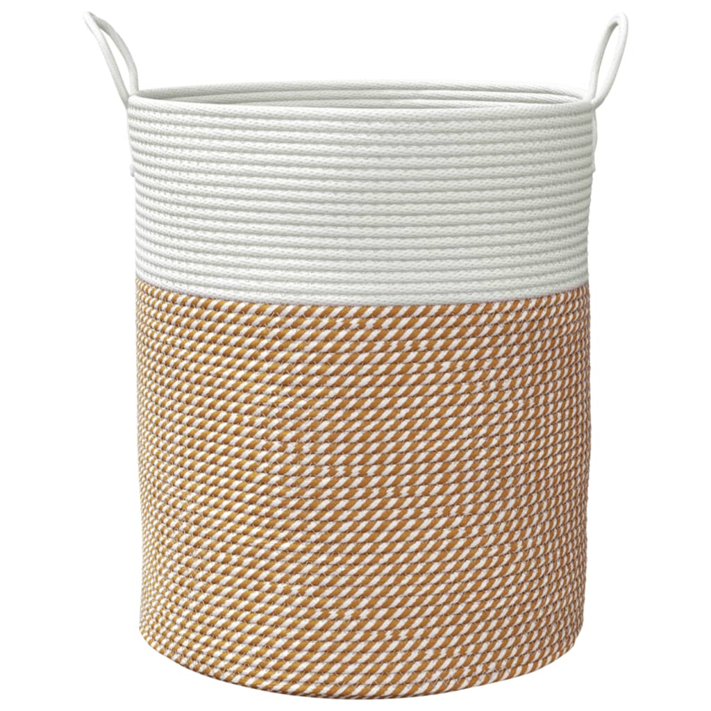 Opbergmand Ø Katoen En Wit 38 x 46 cm Bruin