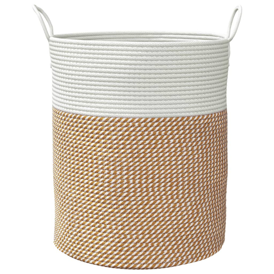 Opbergmand Ø Katoen En Wit 38 x 46 cm Bruin