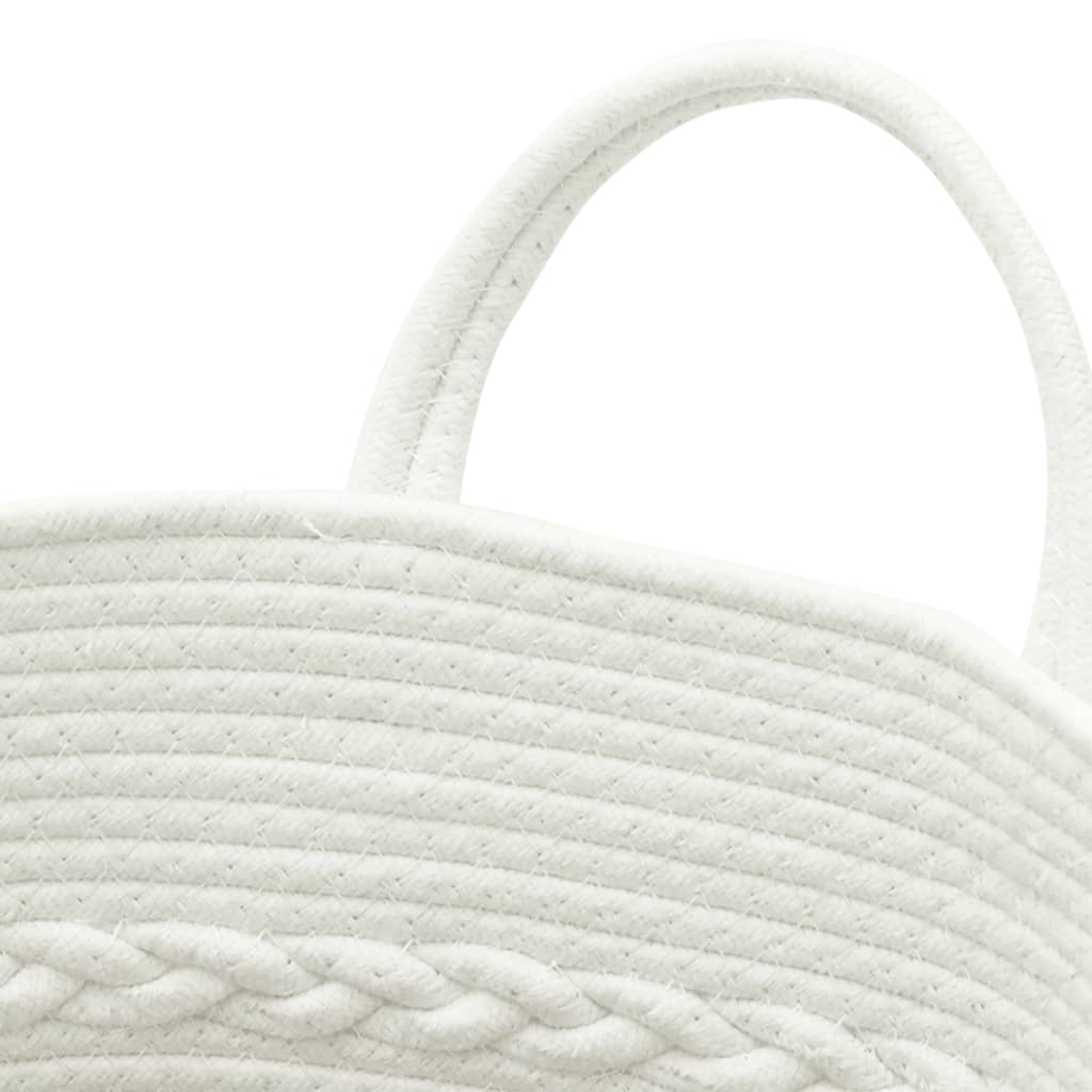 Opbergmand Ø Katoen 43 x 38 cm Grijs en wit