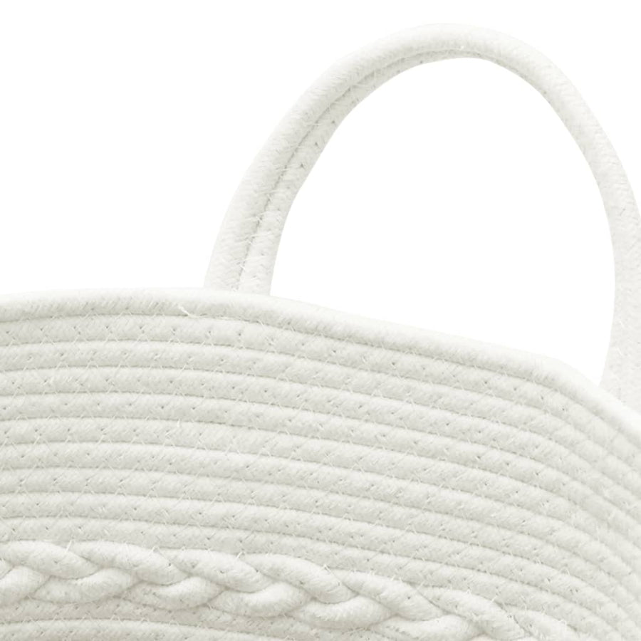 Opbergmand Ø Katoen 43 x 38 cm Grijs en wit