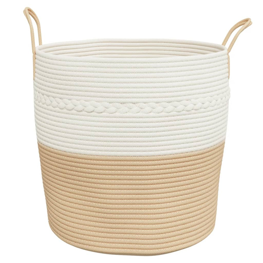 Opbergmand Ø Katoen En Wit 43 x 38 cm Beige