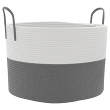 Opbergmand Ø Katoen En Wit 51 x 33 cm Grijs