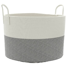 Opbergmand Ø Katoen 51 x 33 cm Grijs en wit