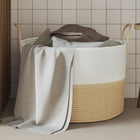Opbergmand Ø 51x33 cm katoen beige wit