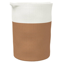 Opbergmand Ø 49X65 Cm Katoen En Wit Bruin