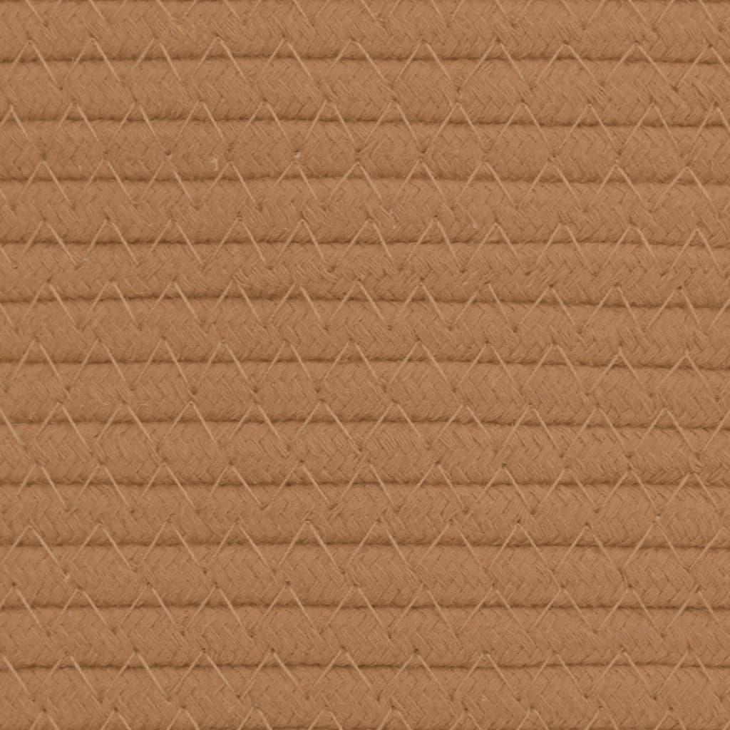 Opbergmand Ø 49X65 Cm Katoen En Wit Bruin