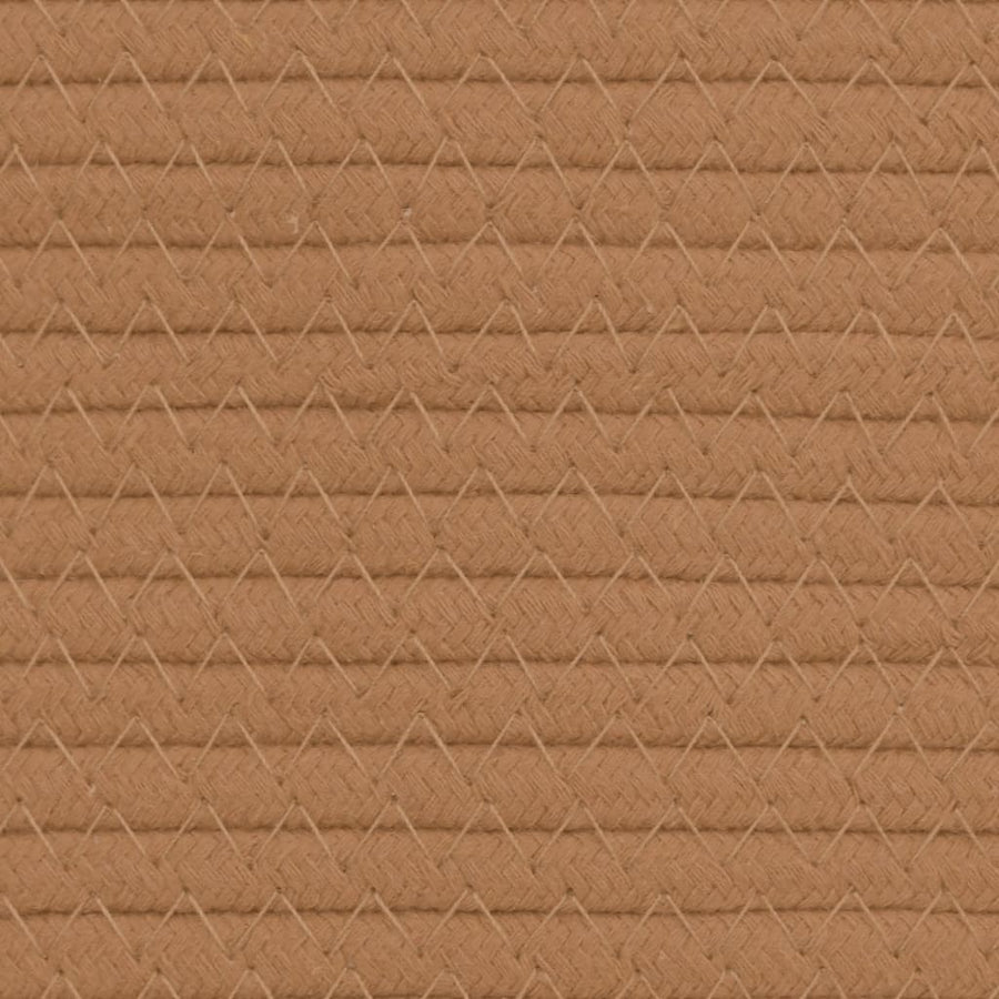 Opbergmand Ø 49X65 Cm Katoen En Wit Bruin