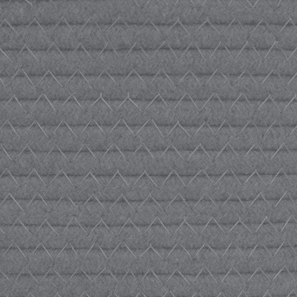 Opbergmand Ø 49X65 Cm Katoen En Wit Grijs