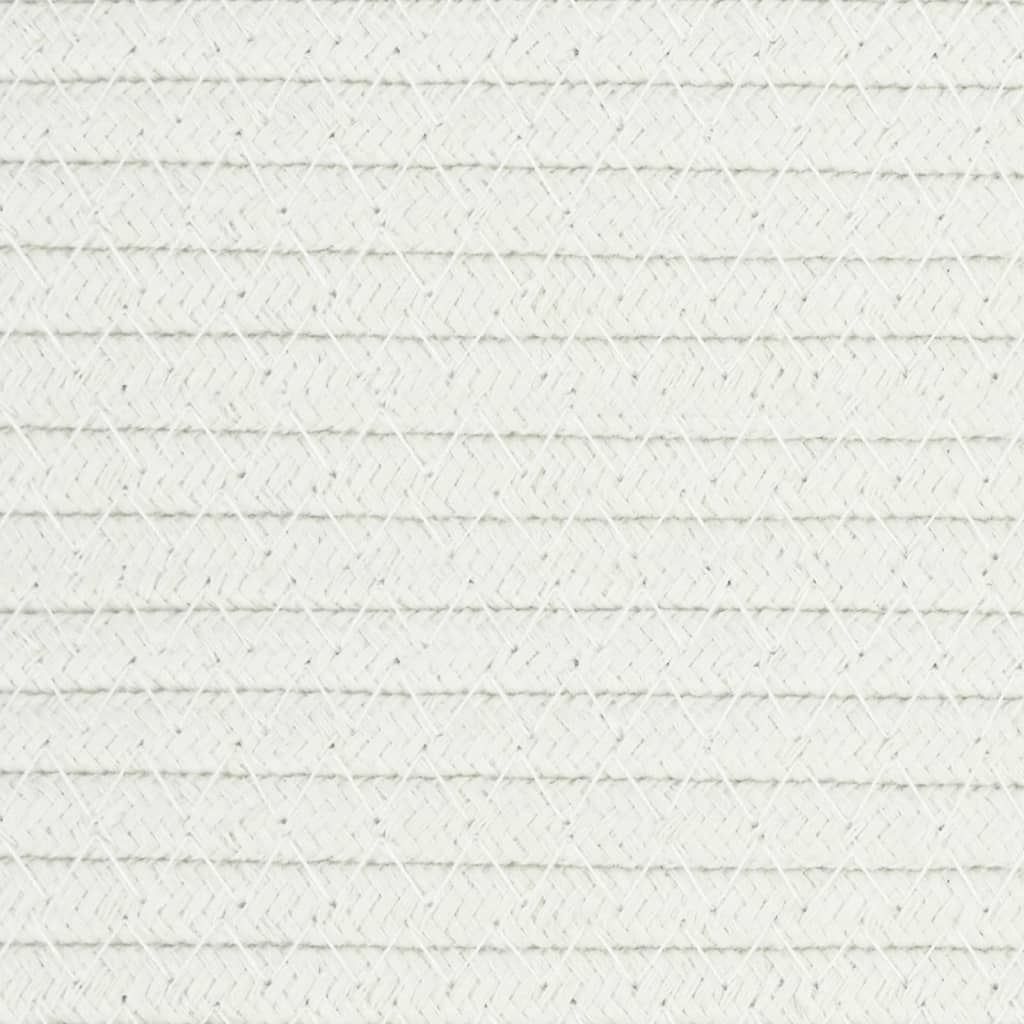 Opbergmand Ø 49X65 Cm Katoen En Wit Grijs