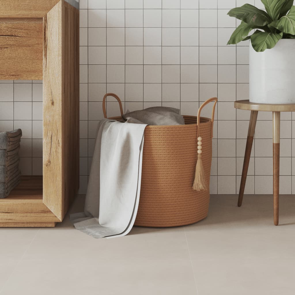 Opbergmand Ø 40X35 Cm Katoen Bruin