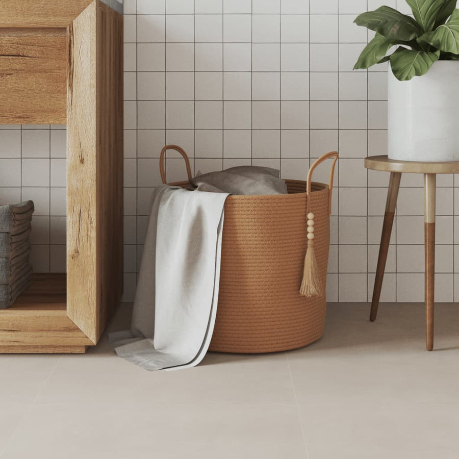 Opbergmand Ø 40X35 Cm Katoen Bruin