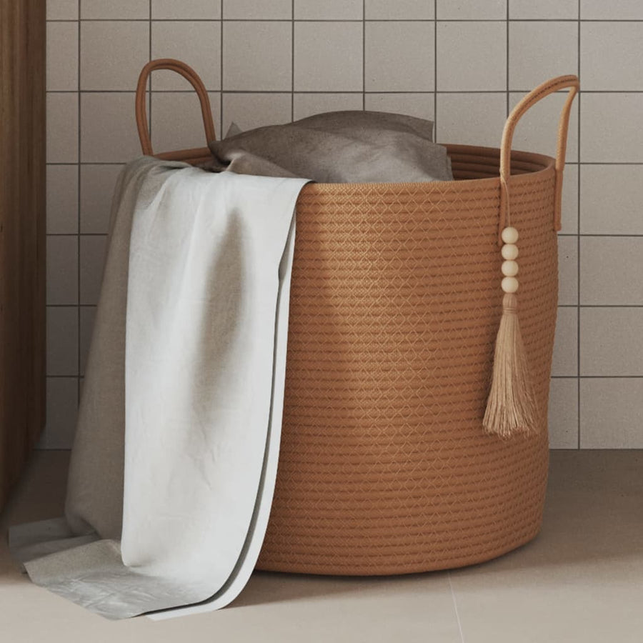 Opbergmand Ø 40X35 Cm Katoen Bruin