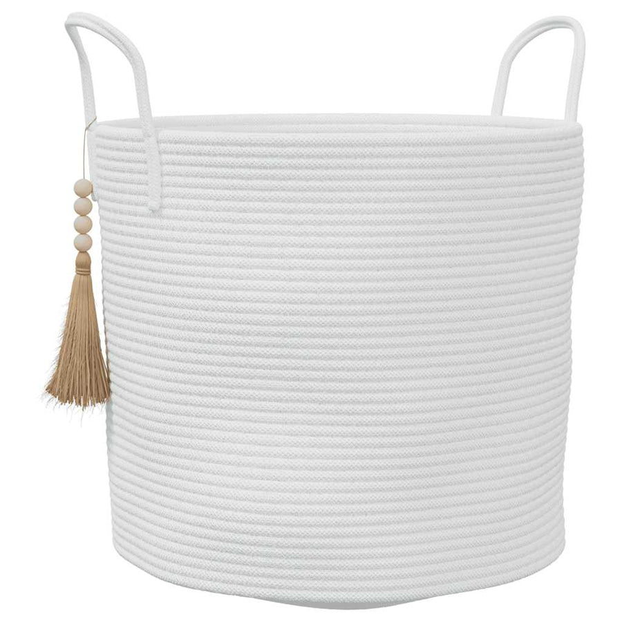 Opbergmand Ø 40x35 cm katoen wit