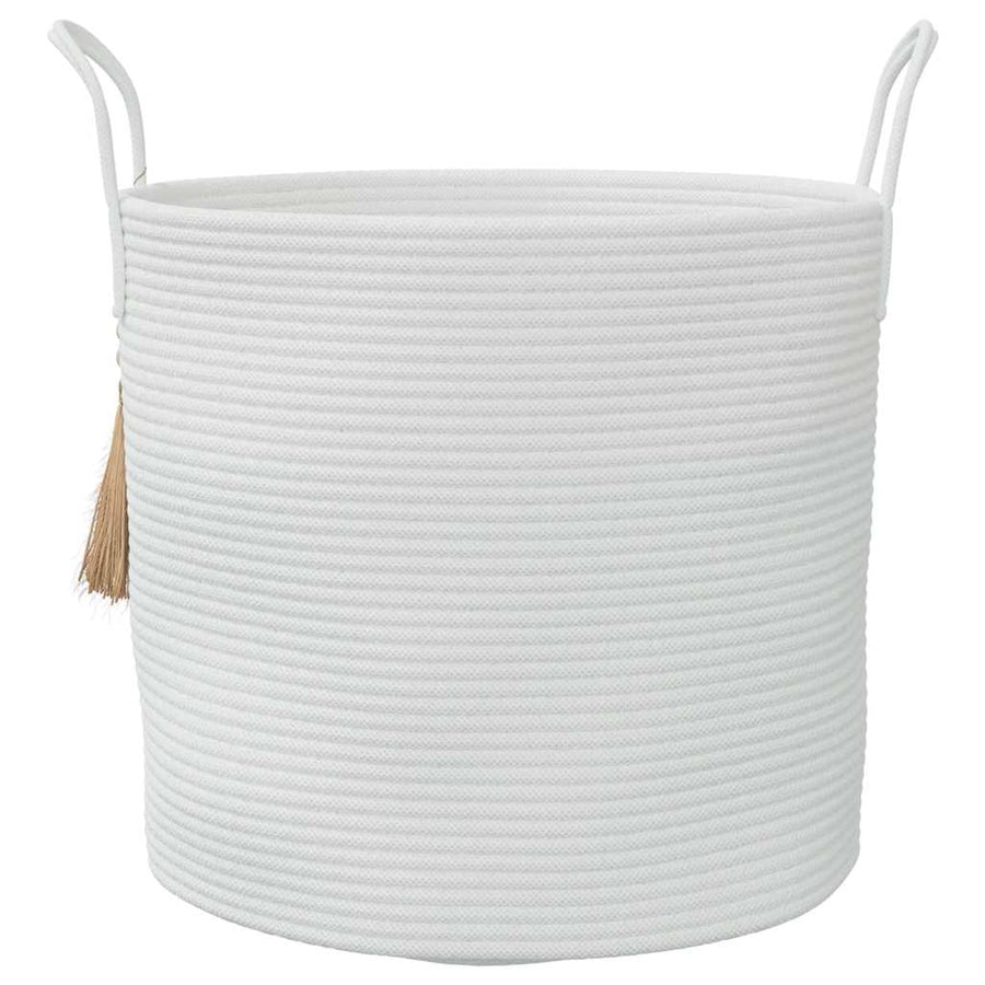 Opbergmand Ø 40x35 cm katoen wit