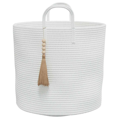 Opbergmand Ø 40x35 cm katoen wit