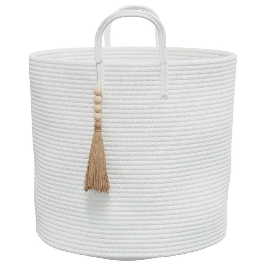 Opbergmand Ø 40x35 cm katoen wit