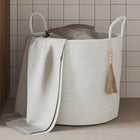 Storage basket Ø 40x35 cm cotton white