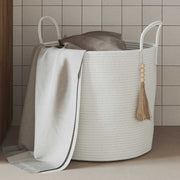 Opbergmand Ø 40x35 cm katoen wit