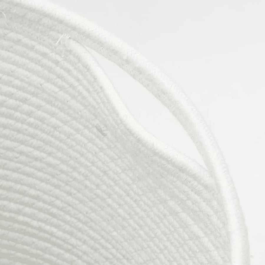 Opbergmand Met Deksel Ø 40X35 Cm Katoen Wit En Zwart