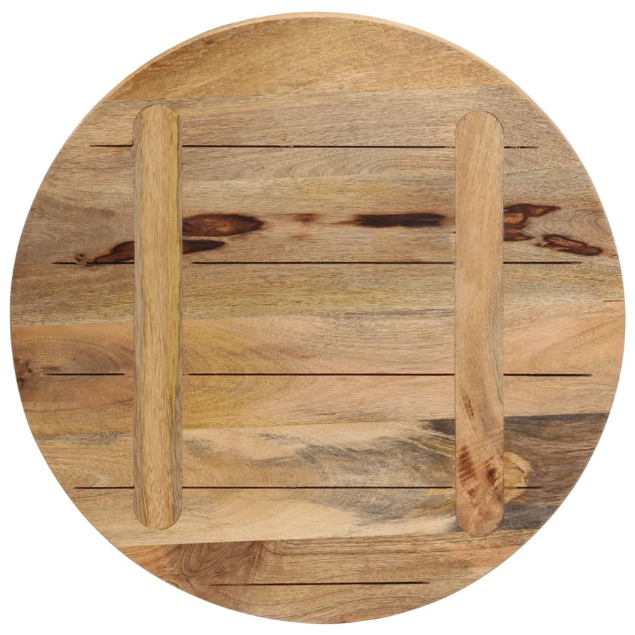 Tafelblad rond Ø 50x1,5 cm massief ruw mangohout