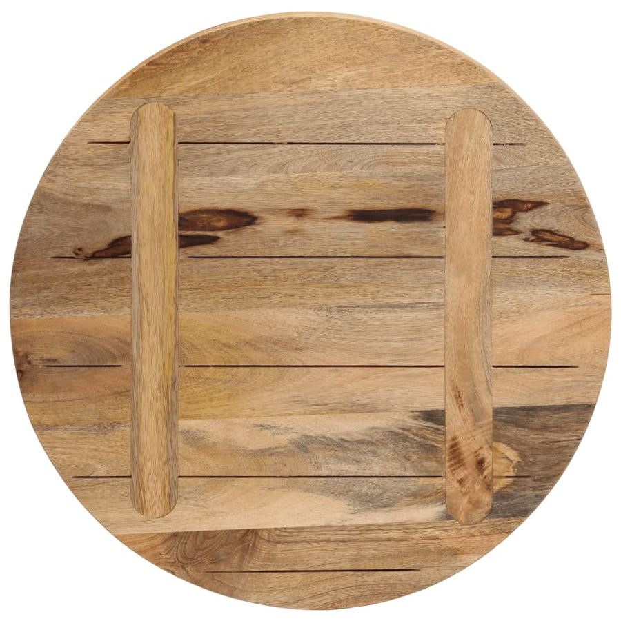 Tafelblad rond Ø 60x1,5 cm massief ruw mangohout