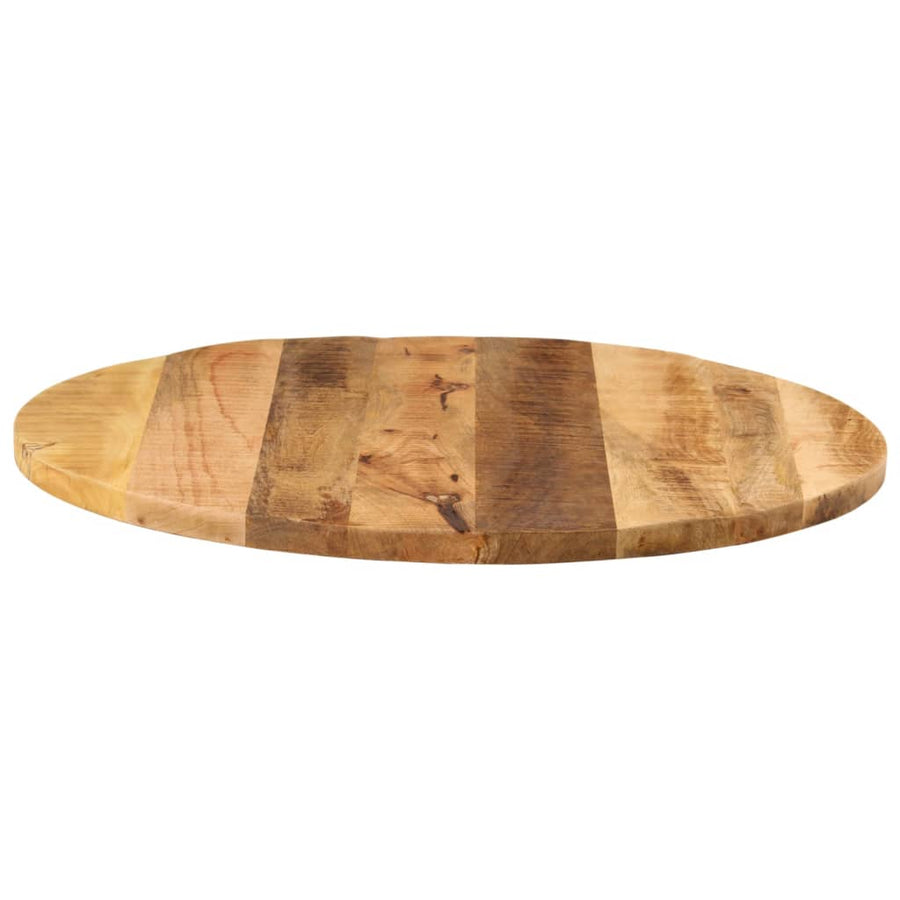 Tafelblad rond Ø 80x2,5 cm massief ruw mangohout