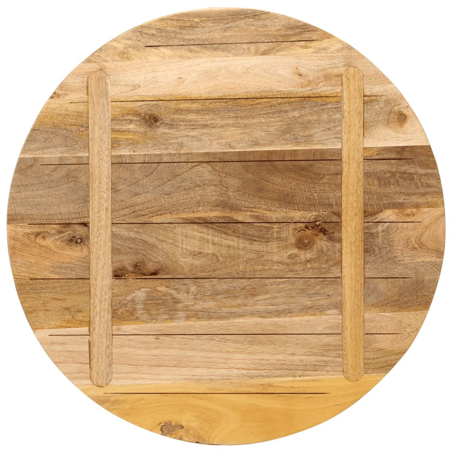 Tafelblad Rond Ø 90X3,8 Cm Massief Ruw Mangohout