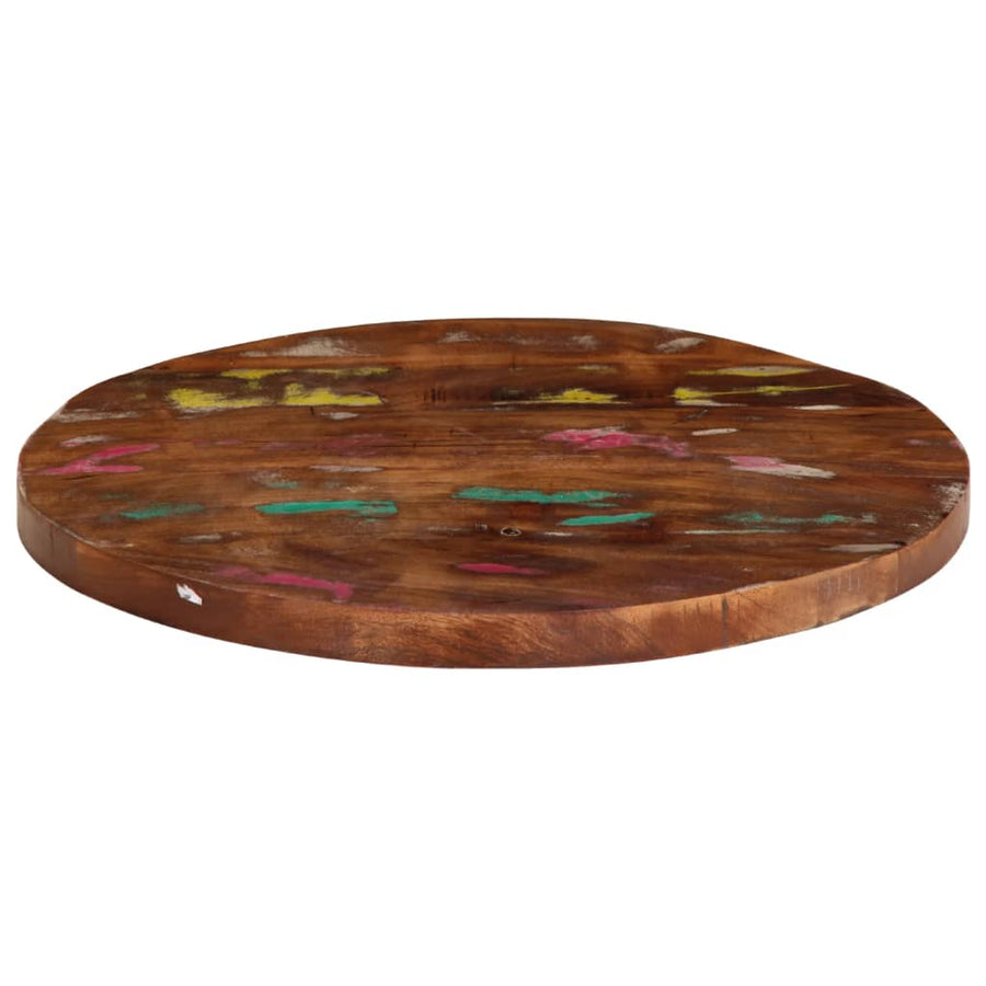 Tafelblad rond Ø 40x1,5 cm massief gerecycled hout